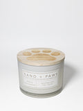 Sand + Paws Vanilla Sandalwood 12 oz scented candle