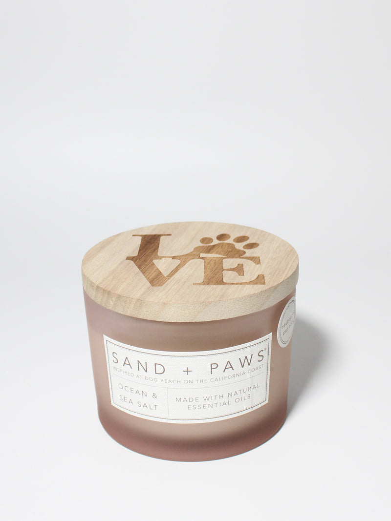 Sand + Paws Ocean & Sea Salt 12 oz scented candle